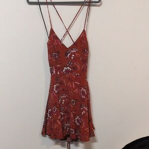 Forever 21 Red Floral Dress